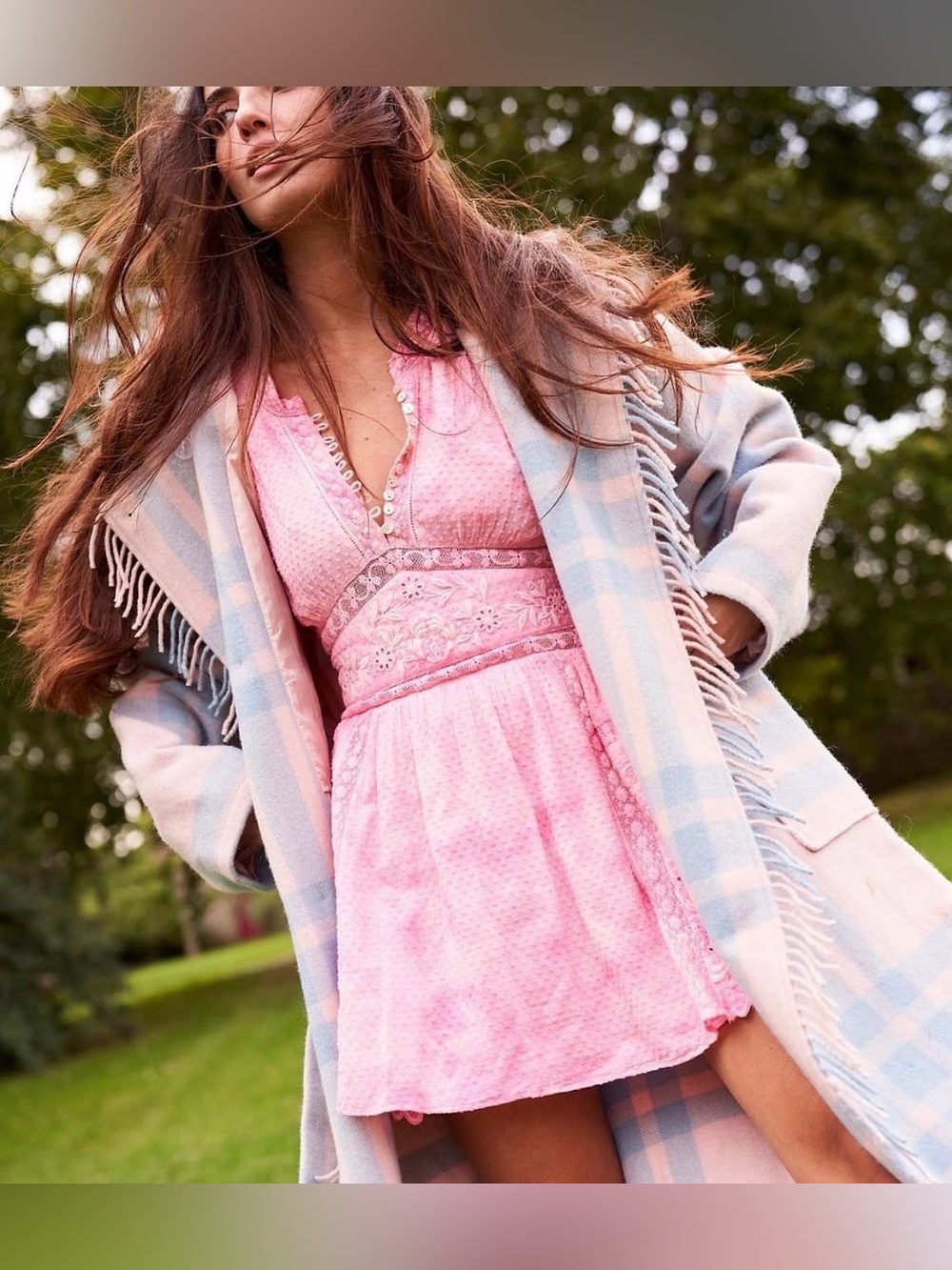 LOVESHACKFANCY Leno Tie-Dyed Broderie Anglaise Swiss-Dot Cotton Mini Dress